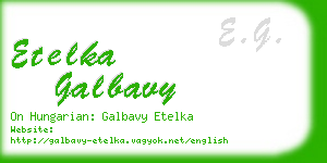 etelka galbavy business card